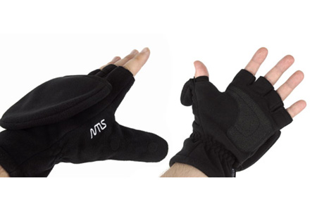 Перчатки NTLS Fleece gloves windproof с клапаном  цв. dark blue р-р.  M/L